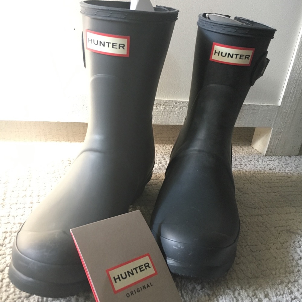Hunter Slate Grey rain boots